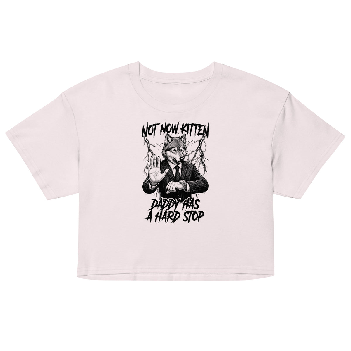 Not Now Kitten Daddy Has A Hard Stop Women’s crop top Orbital Clothing