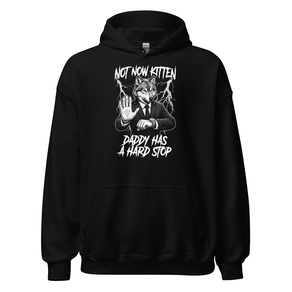 Not Now Kitten Daddy Has A Hard Stop Hoodie Orbital Clothing
