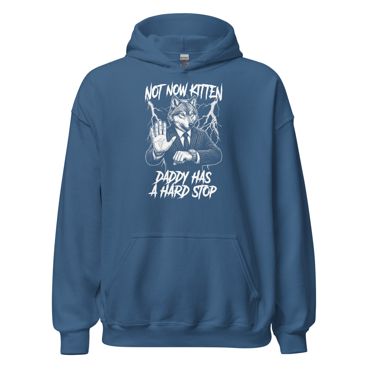 Not Now Kitten Daddy Has A Hard Stop Hoodie Orbital Clothing