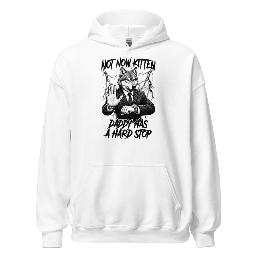 Not Now Kitten Daddy Has A Hard Stop Hoodie Orbital Clothing