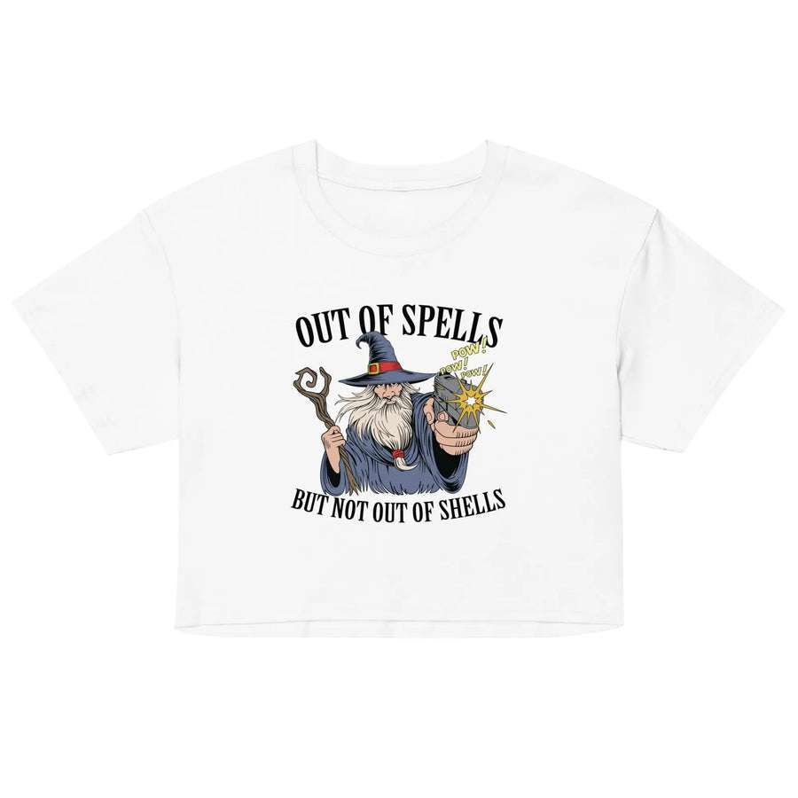 Out of Spells but Not Out of Shells Women’s crop top Orbital Clothing
