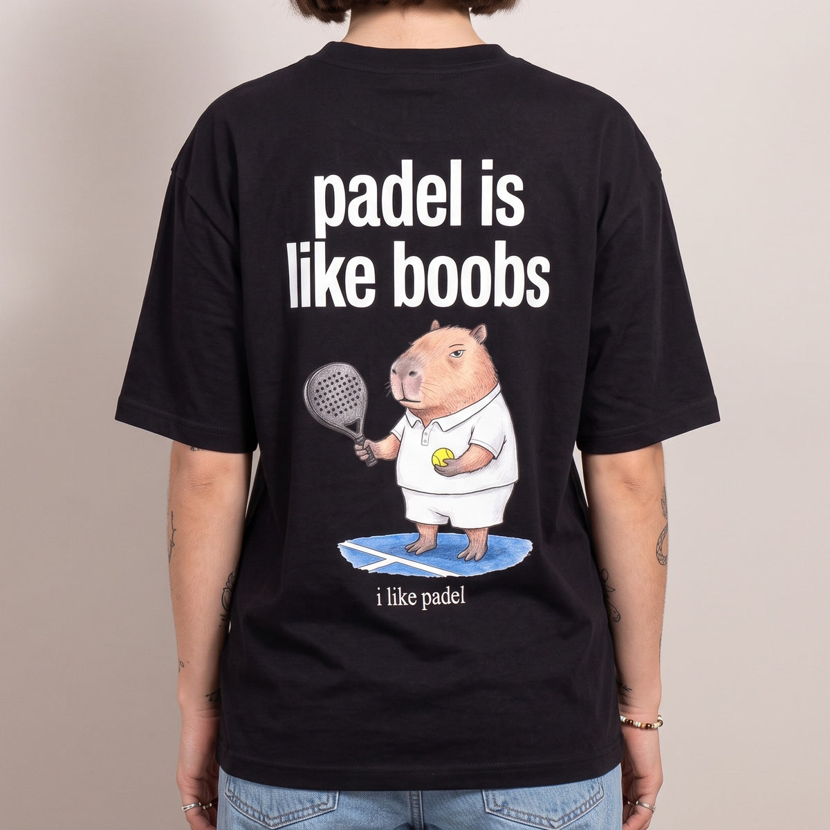 Padel Is Like Boobs T-Shirt (backprint) - Orbital Clothing