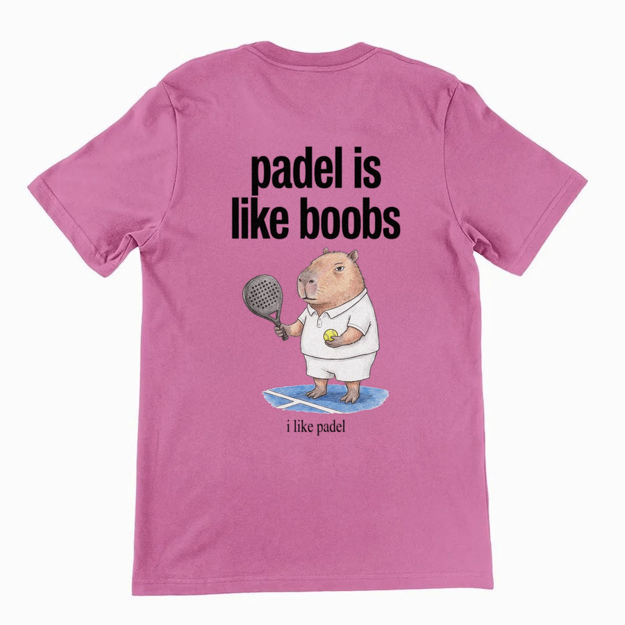 Padel Is Like Boobs T-Shirt (backprint) Orbital Clothing