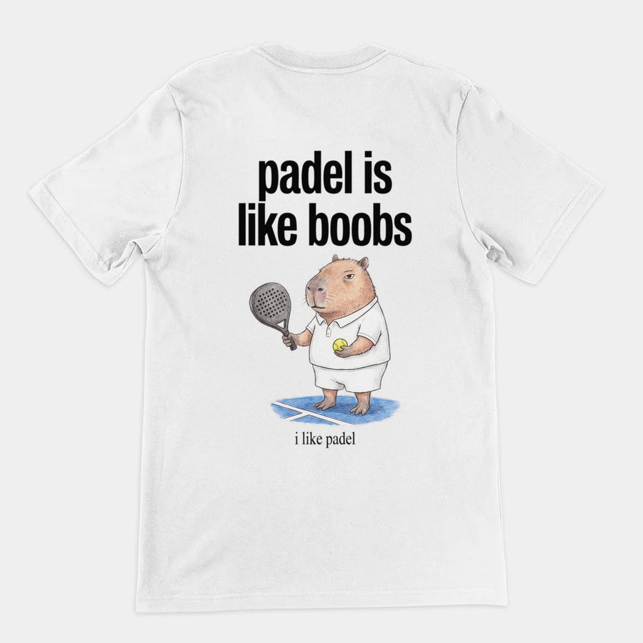 Padel Is Like Boobs T-Shirt (backprint) Orbital Clothing