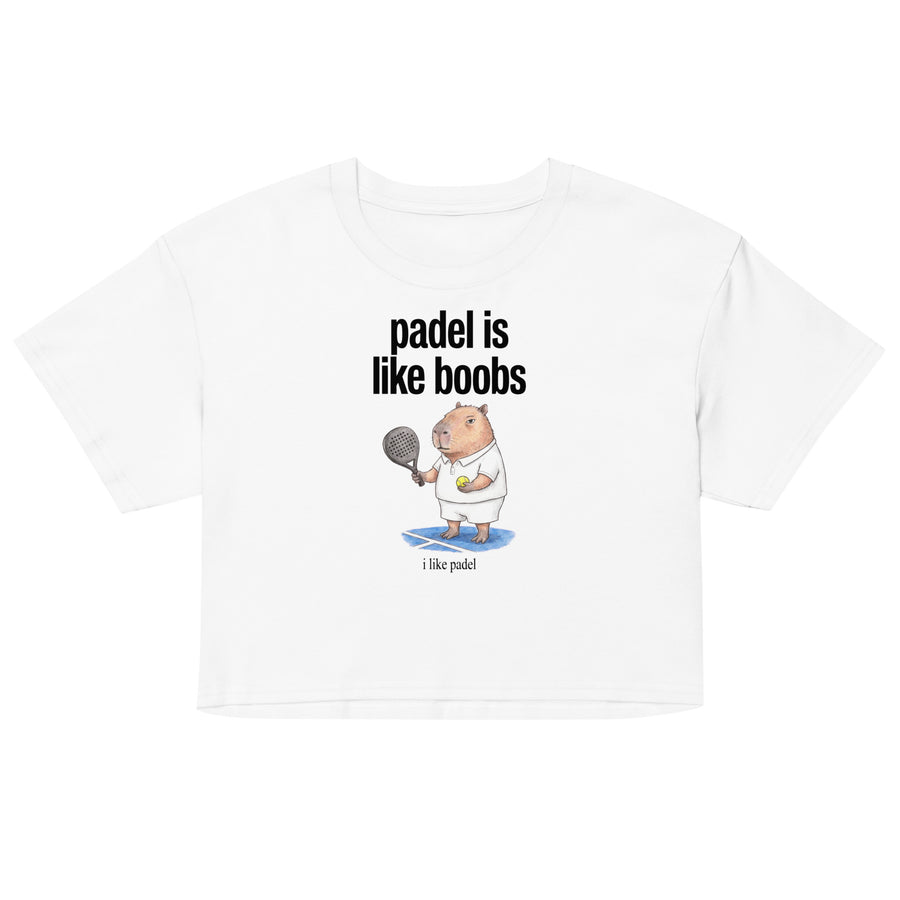 Padel Is Like Boobs Women’s crop top Orbital Clothing