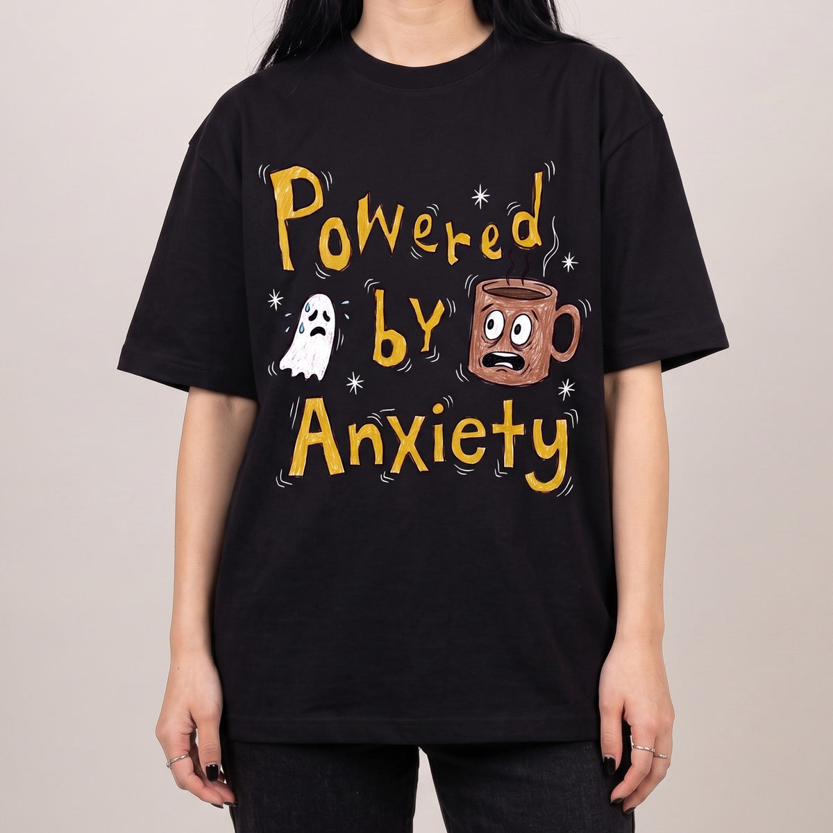 Powered By Anxiety T-Shirt - Orbital Clothing