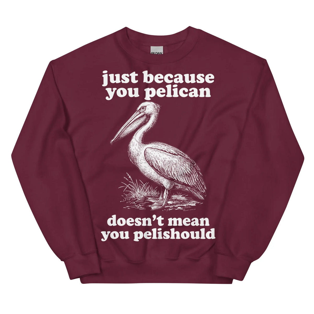 Just Because You Pelican Doesn't Mean You Pelishould Sweatshirt Orbital Clothing