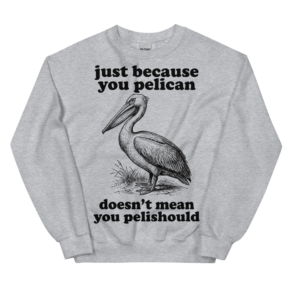 Just Because You Pelican Doesn't Mean You Pelishould Sweatshirt Orbital Clothing