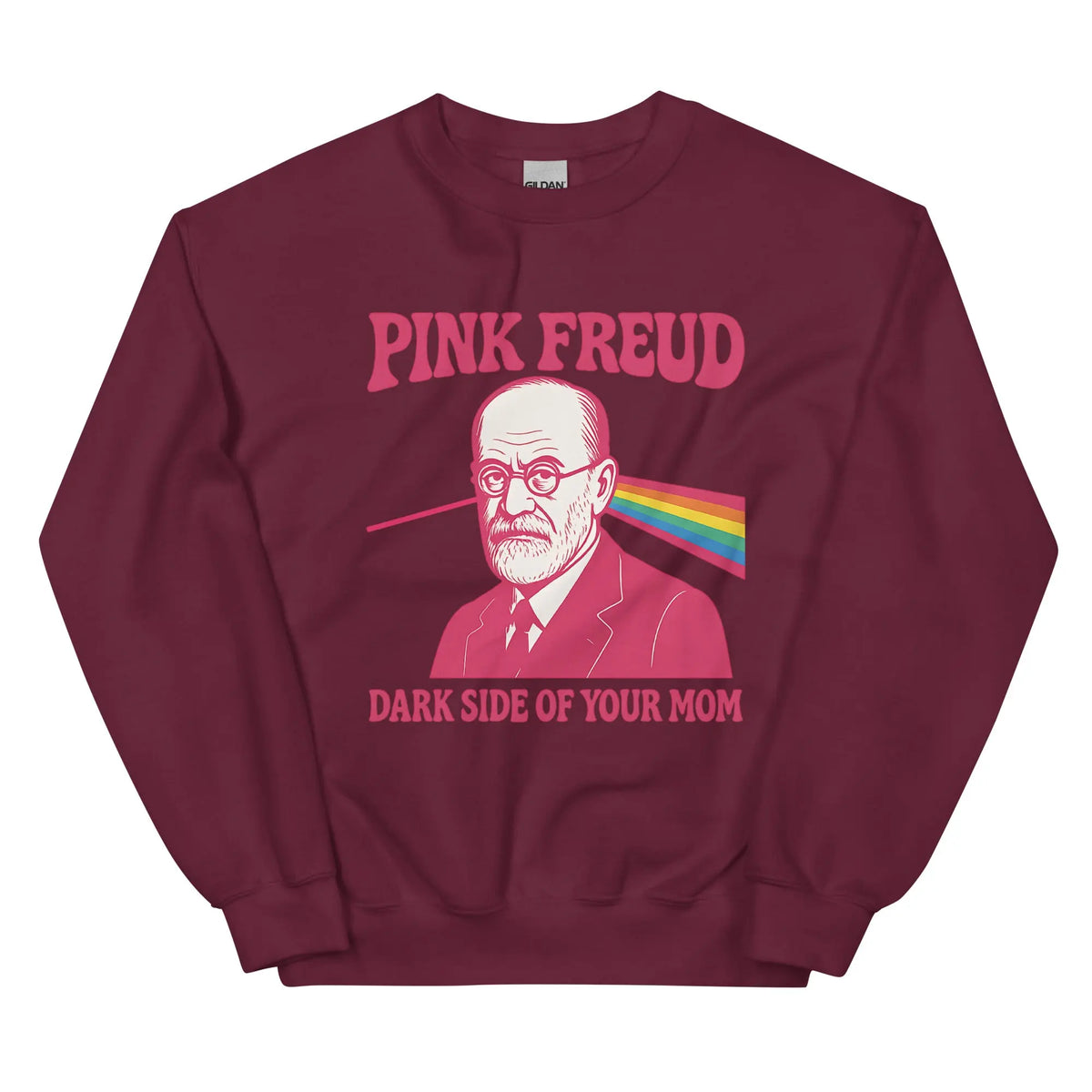 Pink Freud Dark Side of your Mom Sweatshirt Orbital Clothing