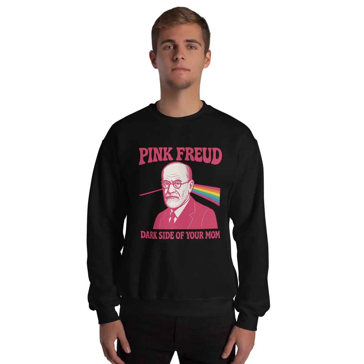 Pink Freud Dark Side of your Mom Sweatshirt Orbital Clothing