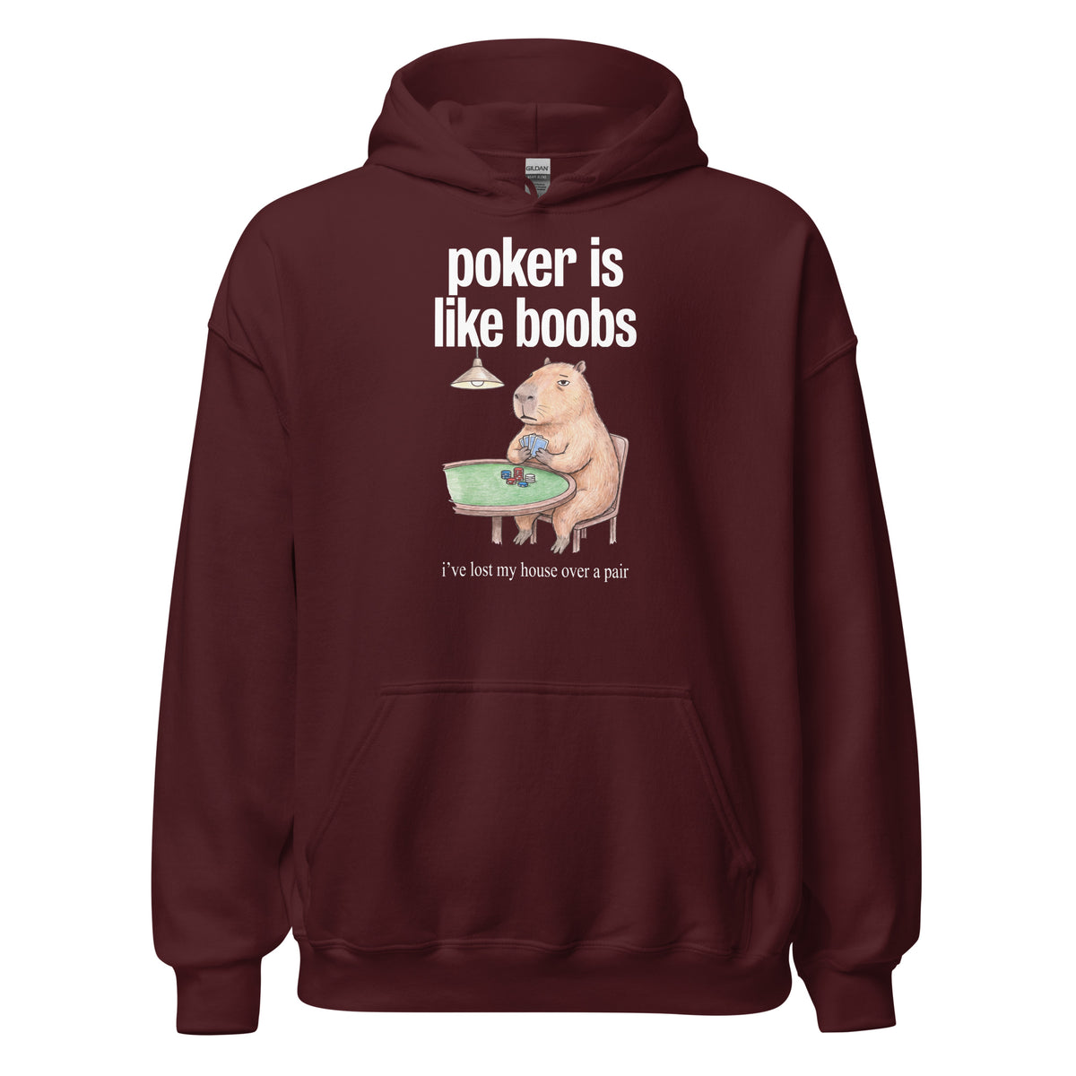 Poker Is Like Boobs Hoodie Orbital Clothing