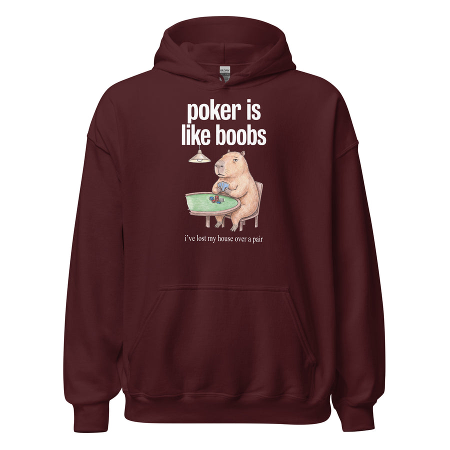 Poker Is Like Boobs Hoodie Orbital Clothing