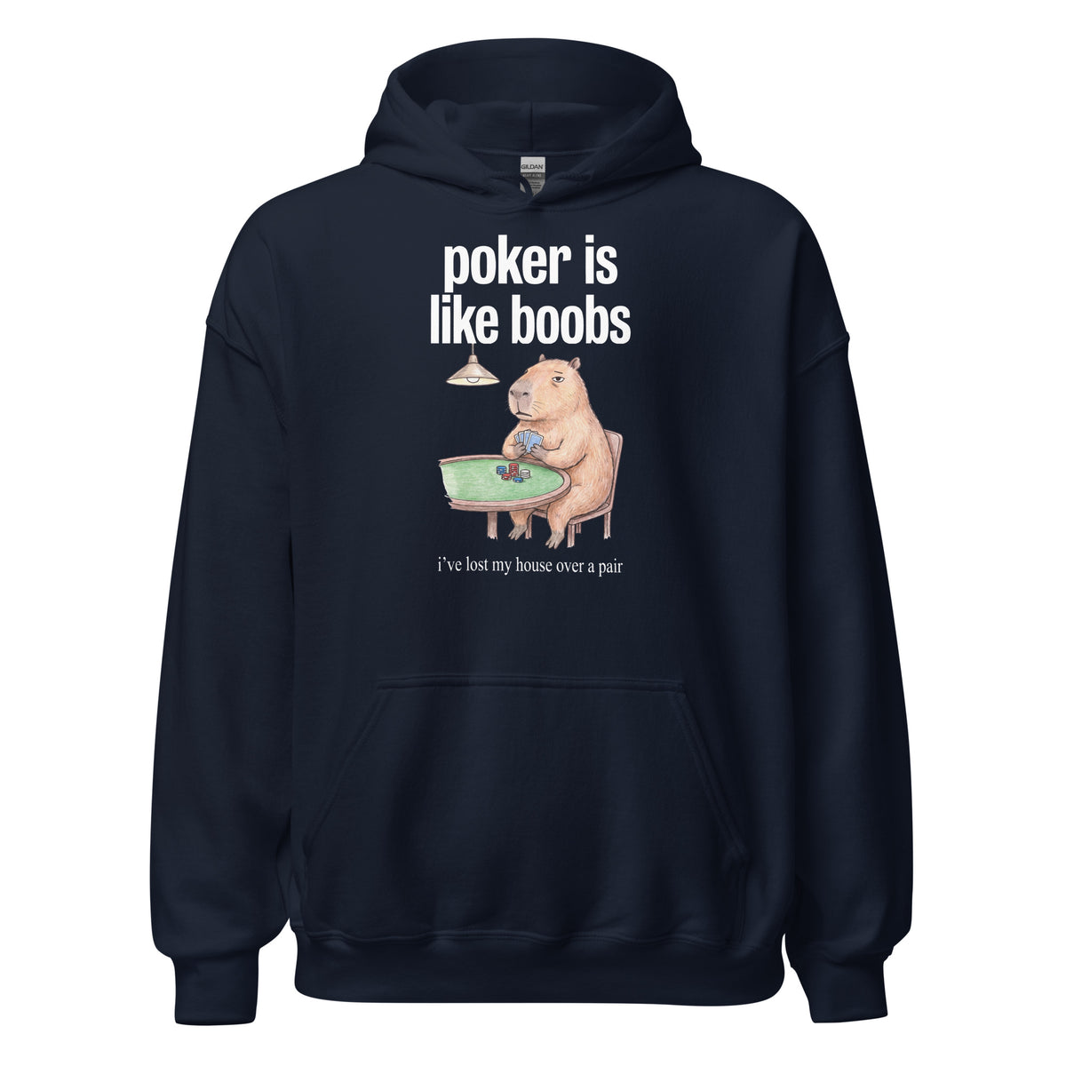 Poker Is Like Boobs Hoodie Orbital Clothing