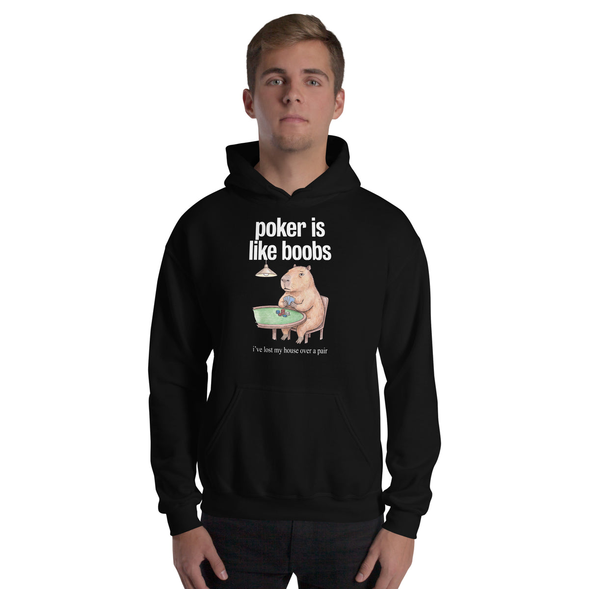 Poker Is Like Boobs Hoodie Orbital Clothing