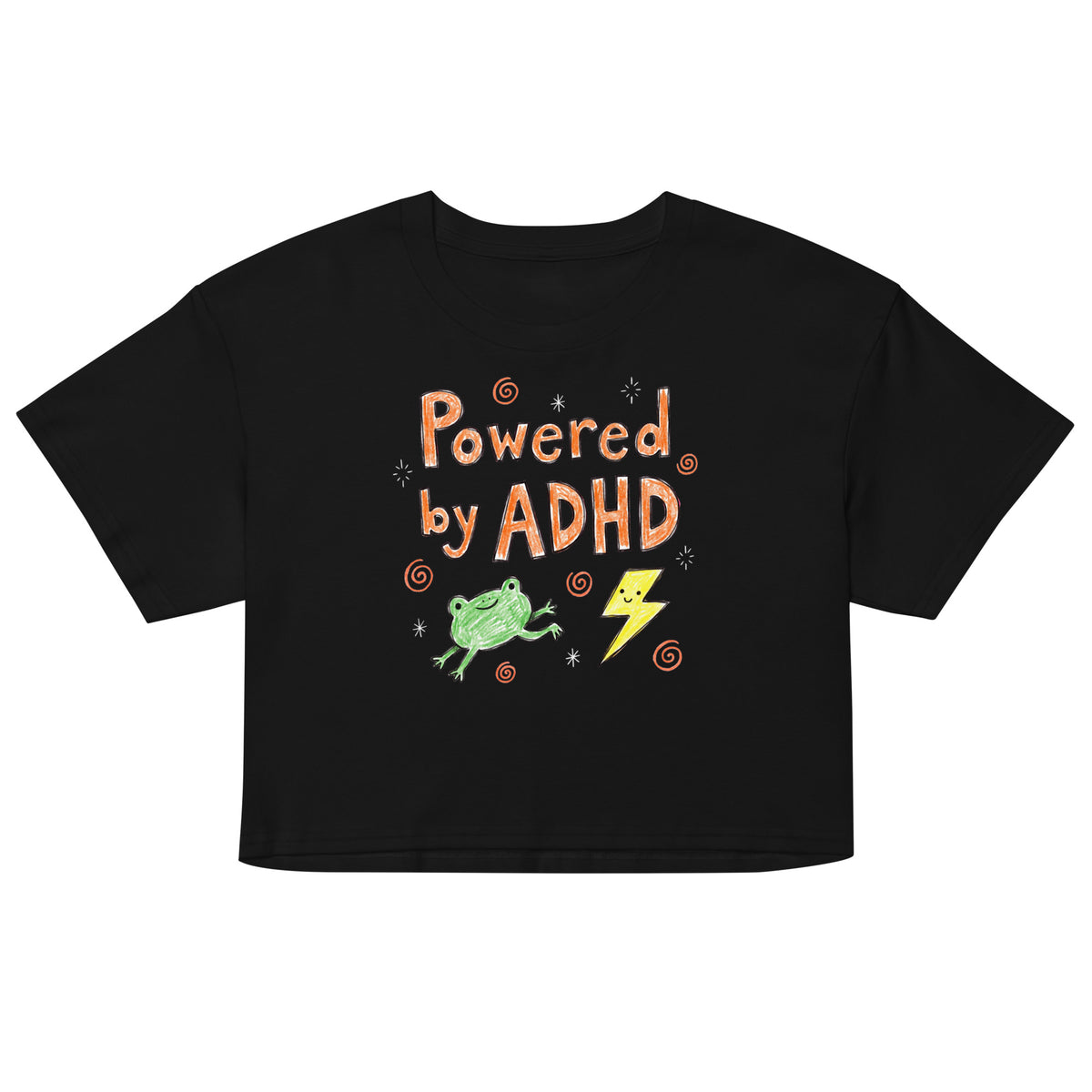 Powered By ADHD Women’s crop top Orbital Clothing