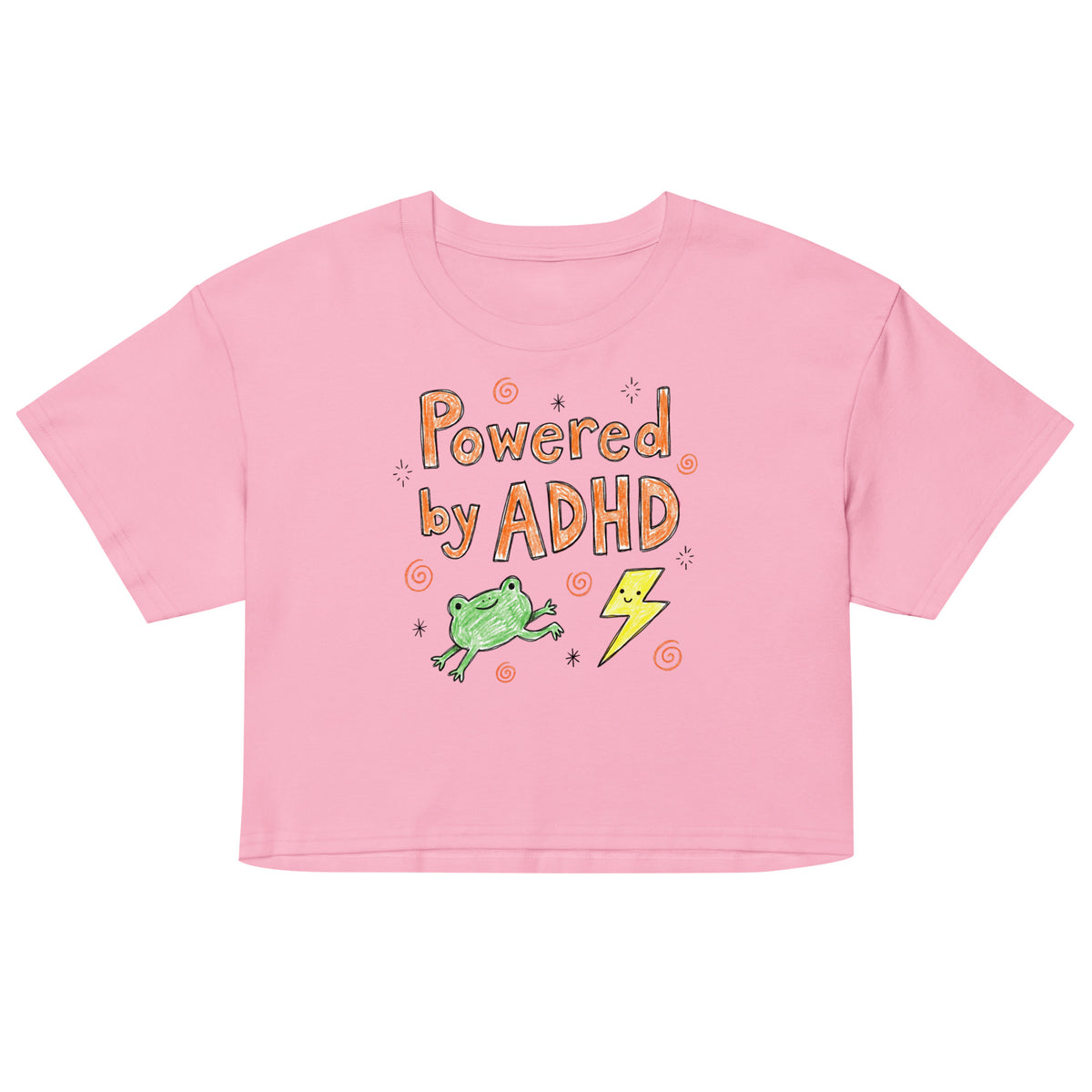 Powered By ADHD Women’s crop top Orbital Clothing