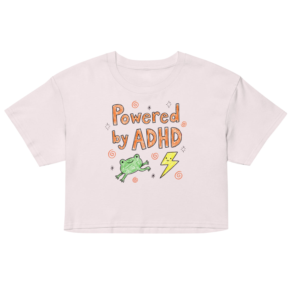 Powered By ADHD Women’s crop top Orbital Clothing