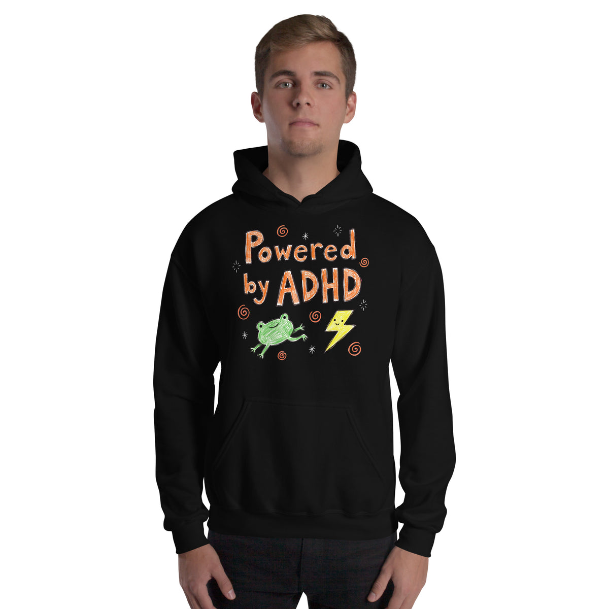 Powered By ADHD Hoodie Orbital Clothing