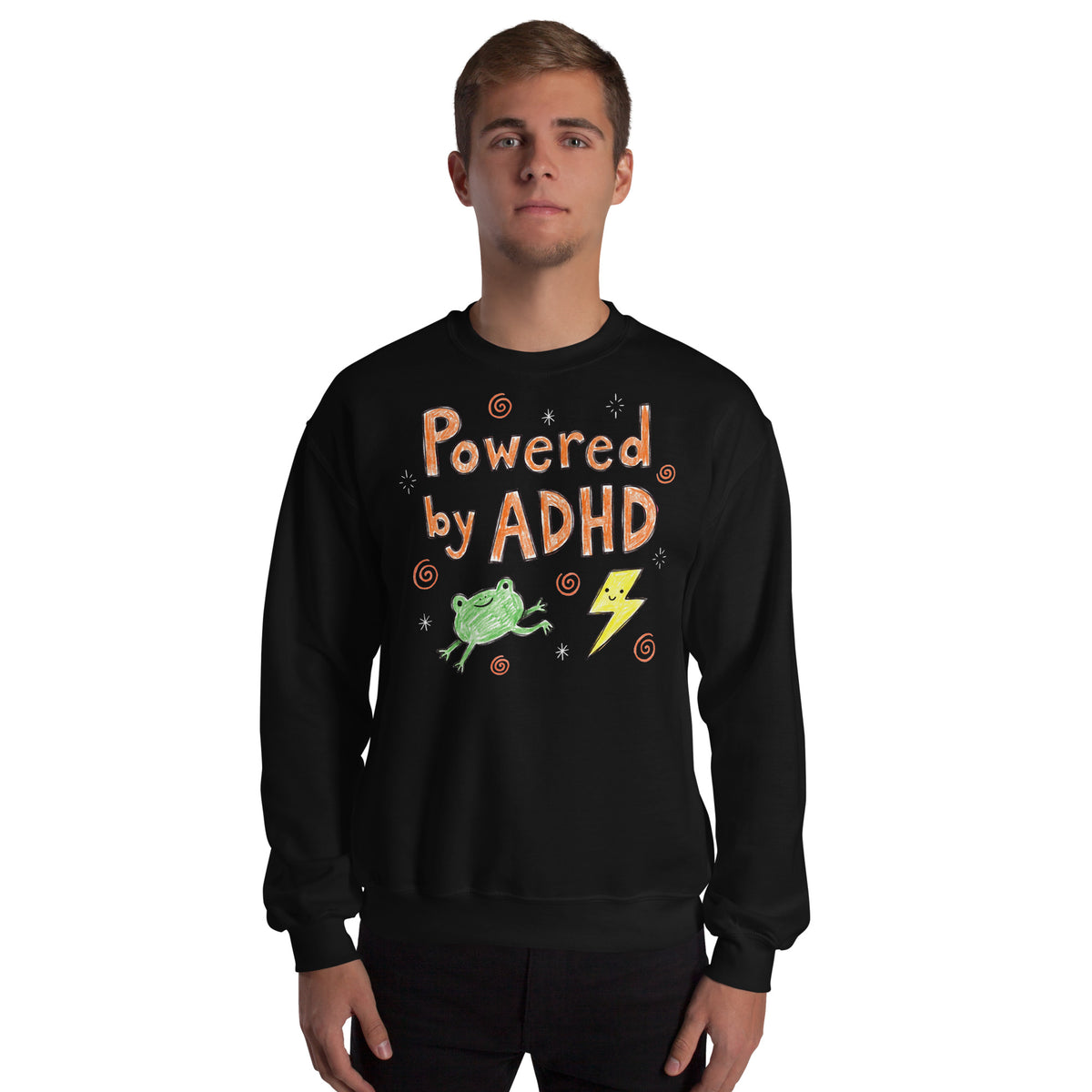 Powered By ADHD Sweatshirt Orbital Clothing