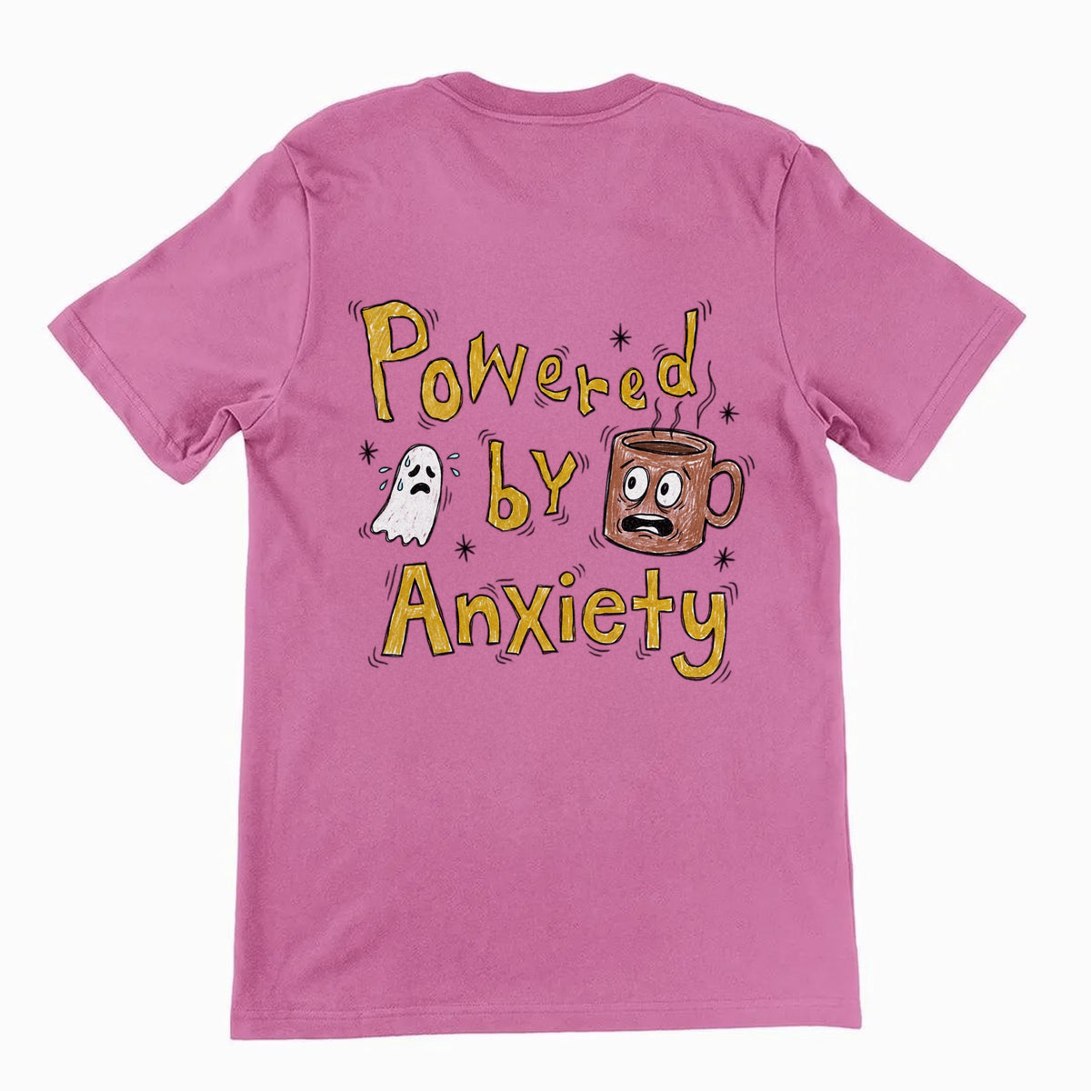 Powered By Anxiety T-Shirt (backprint) Orbital Clothing