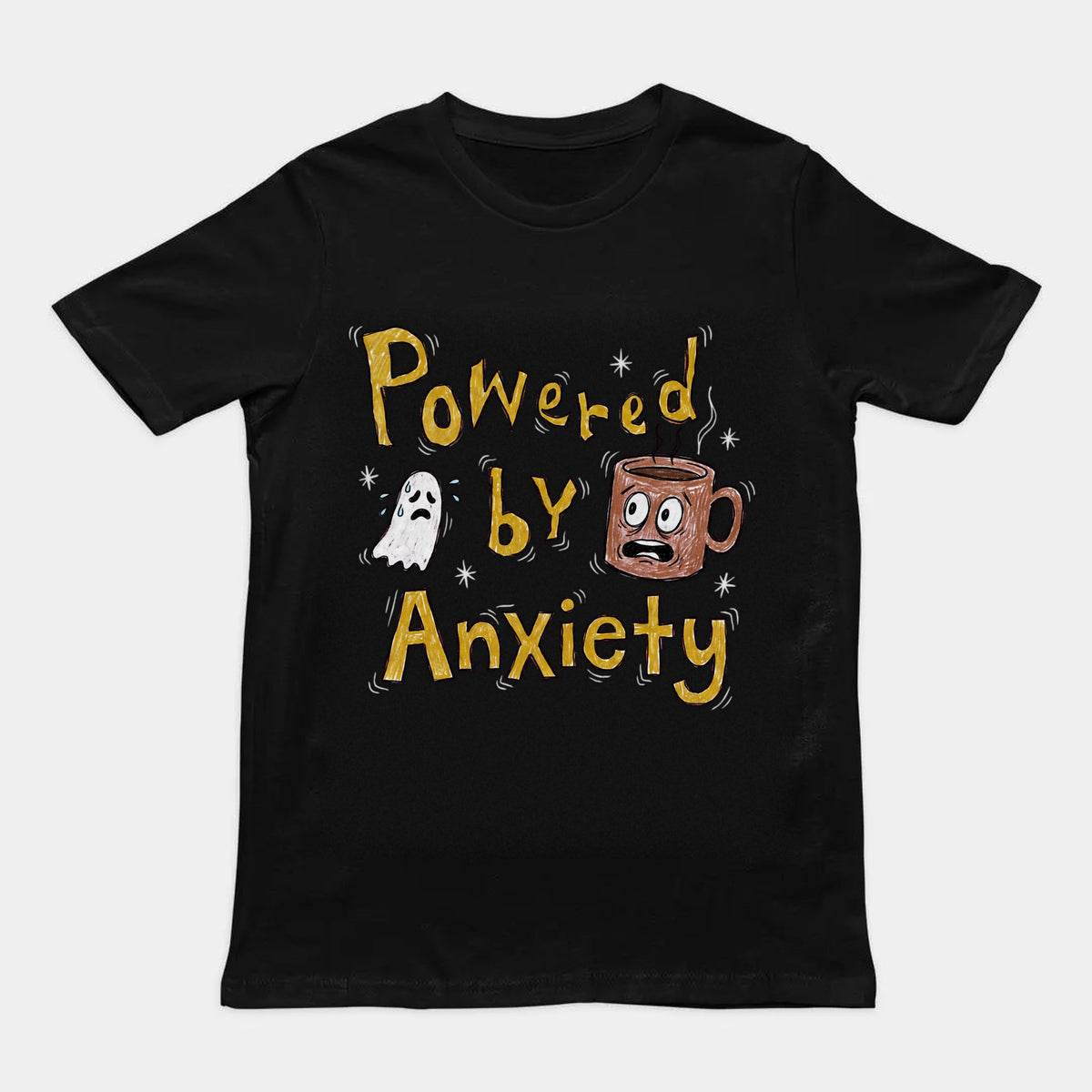 Powered By Anxiety T-Shirt Orbital Clothing