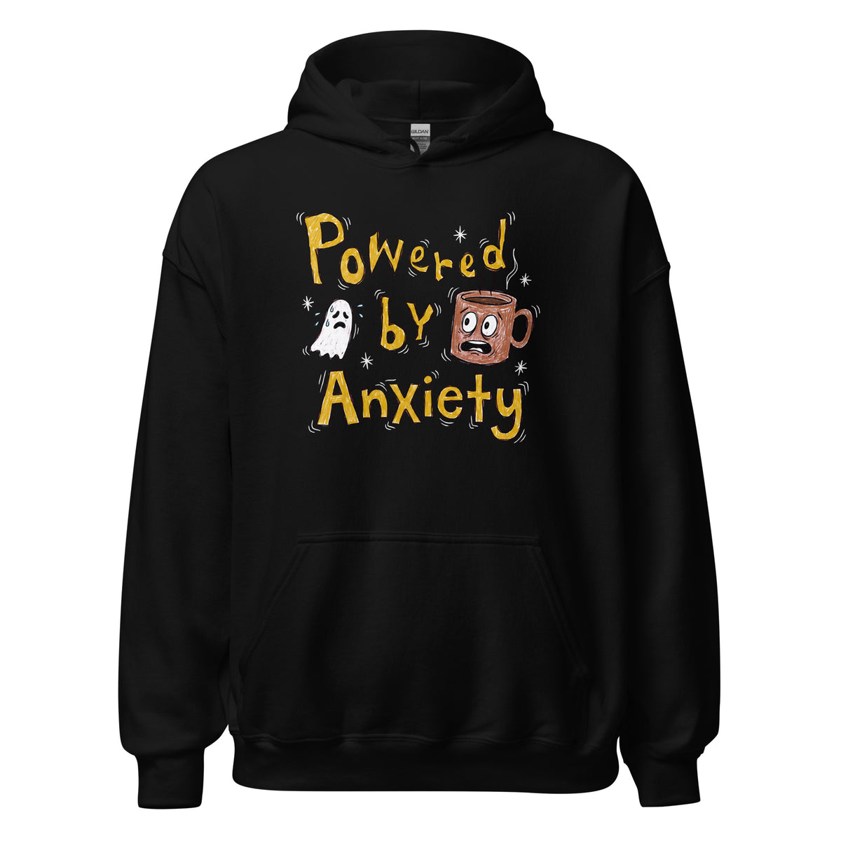 Powered By Anxiety Hoodie Orbital Clothing