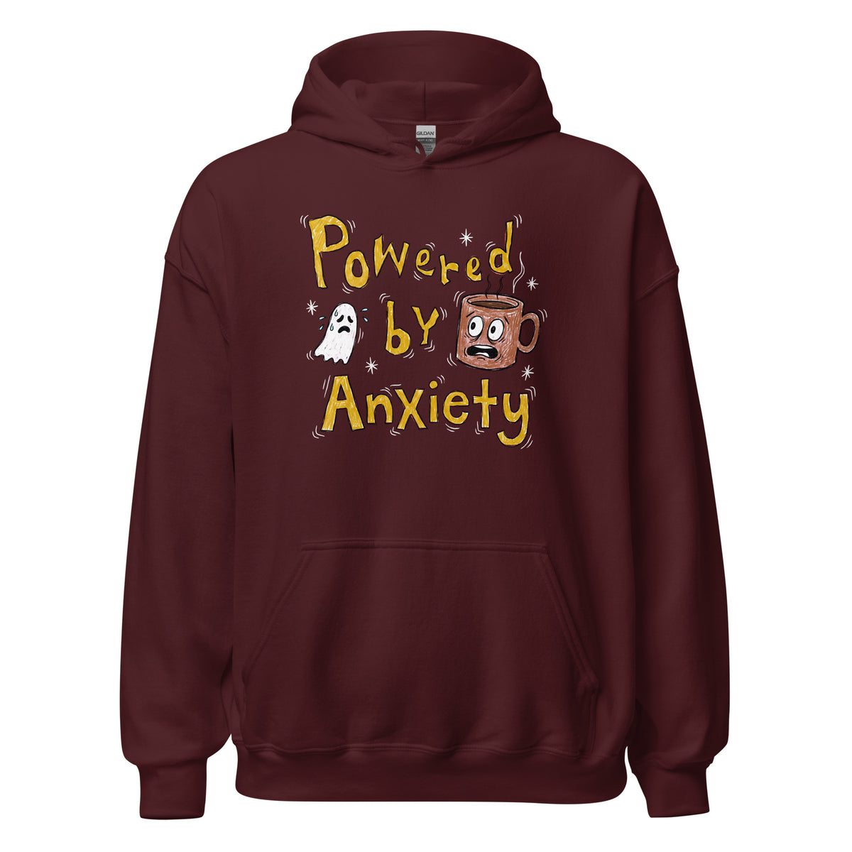 Powered By Anxiety Hoodie Orbital Clothing