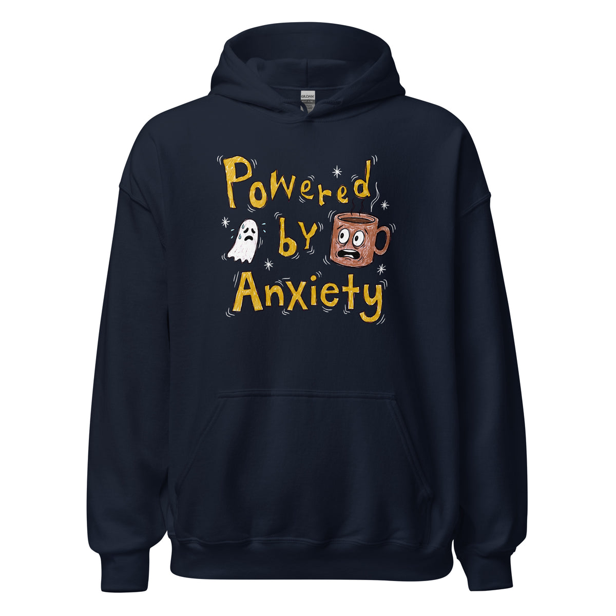 Powered By Anxiety Hoodie Orbital Clothing