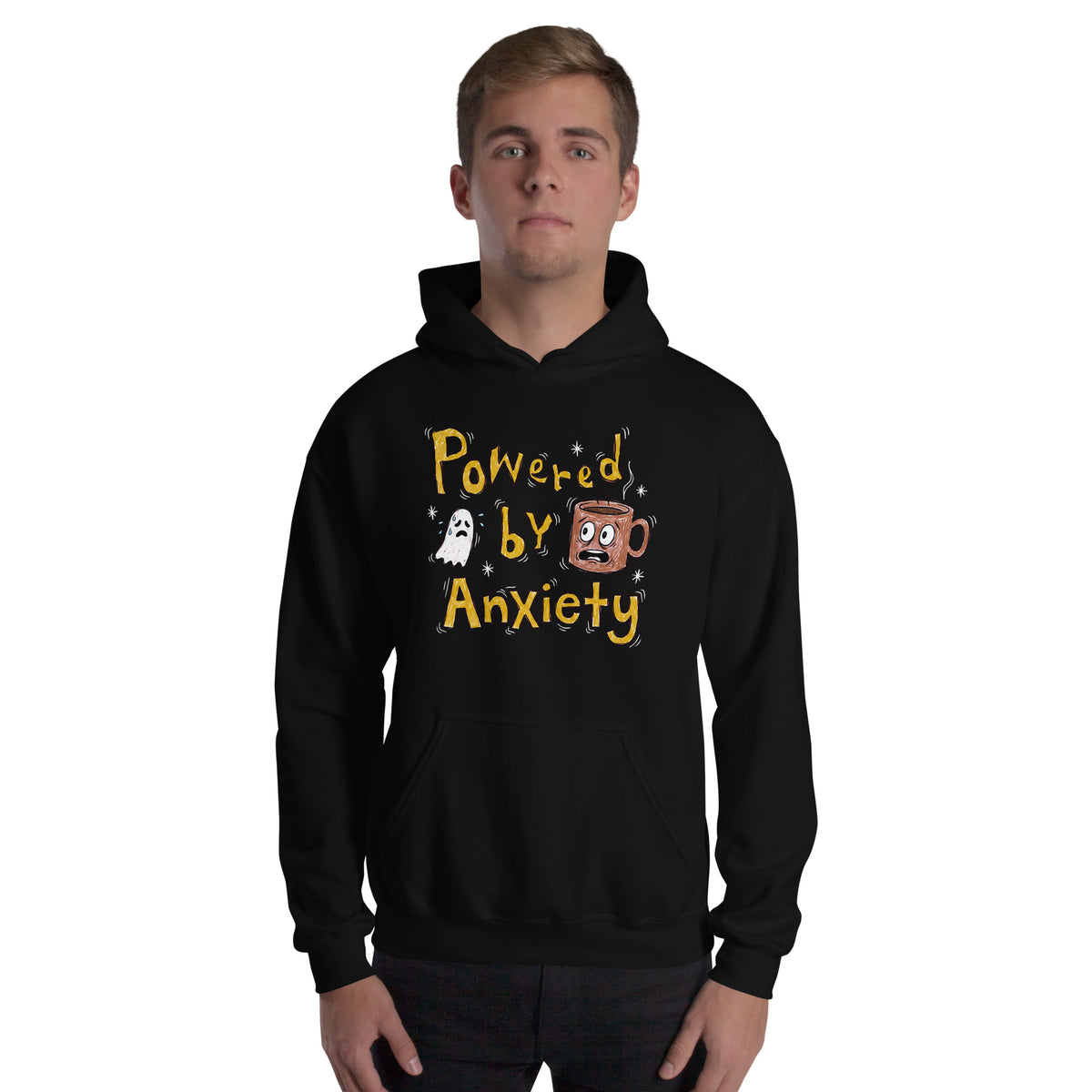 Powered By Anxiety Hoodie Orbital Clothing
