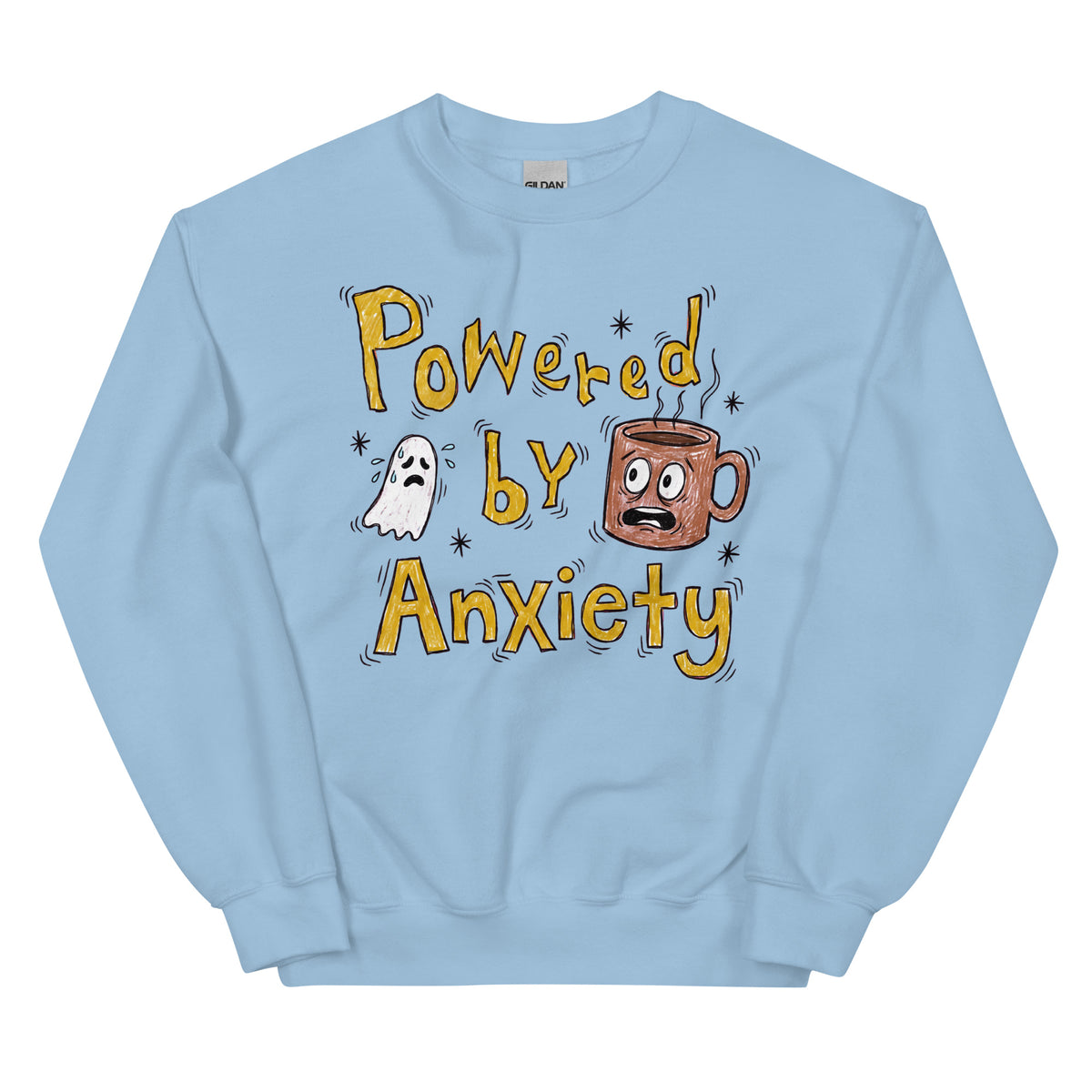 Powered By Anxiety Sweatshirt Orbital Clothing