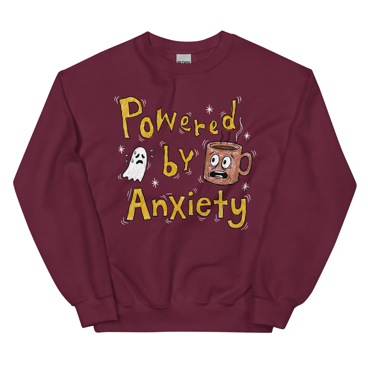 Powered By Anxiety Sweatshirt Orbital Clothing