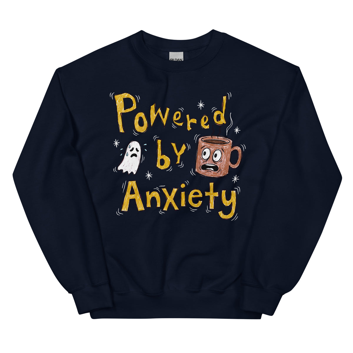 Powered By Anxiety Sweatshirt Orbital Clothing