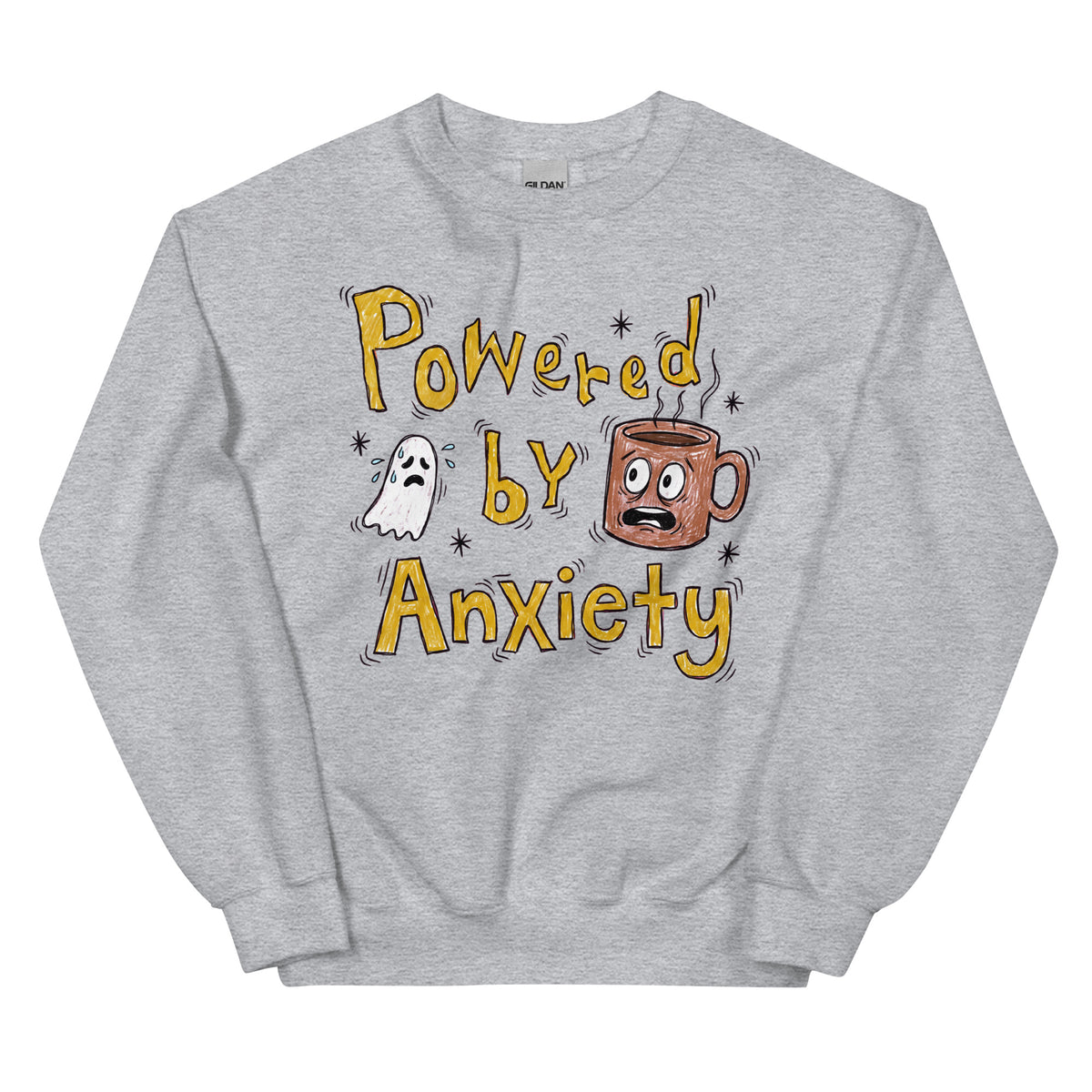 Powered By Anxiety Sweatshirt Orbital Clothing