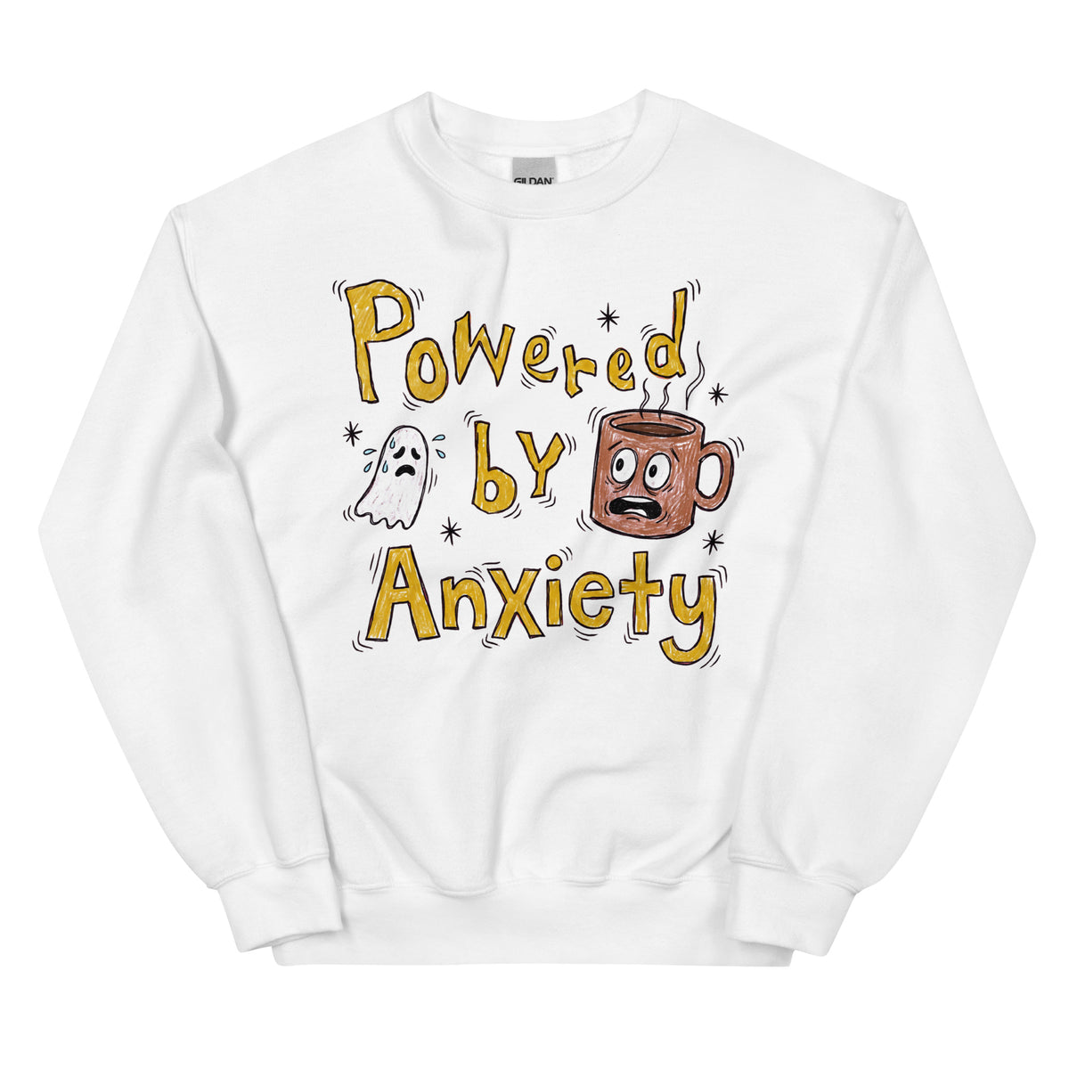 Powered By Anxiety Sweatshirt Orbital Clothing
