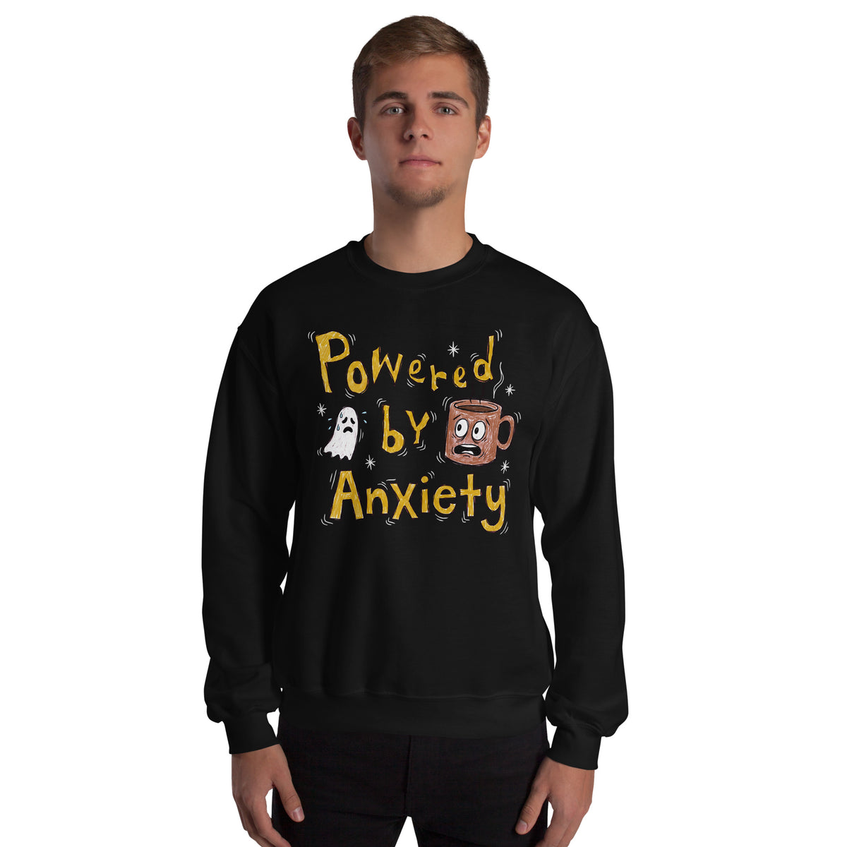 Powered By Anxiety Sweatshirt Orbital Clothing