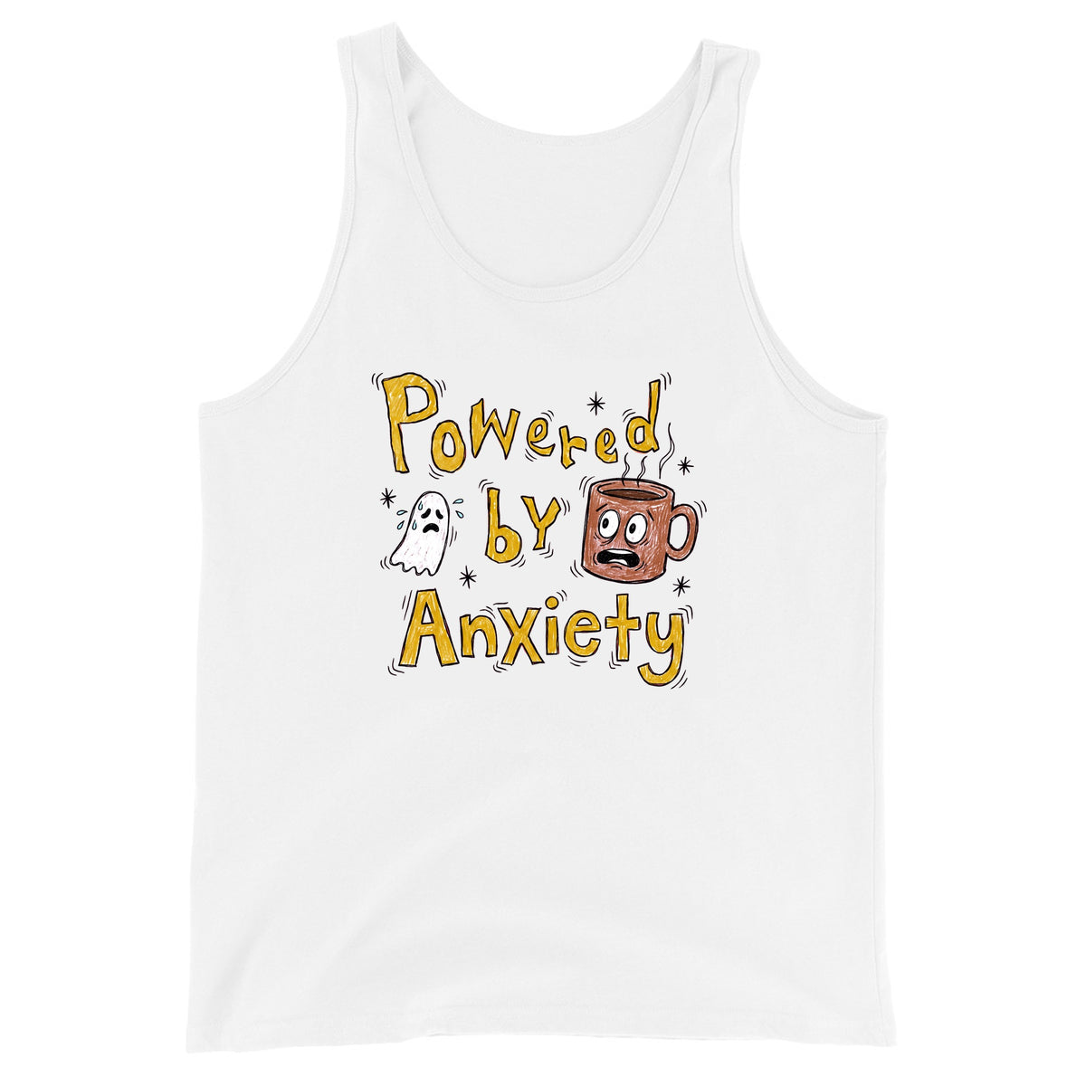 Powered By Anxiety Tank Top Orbital Clothing