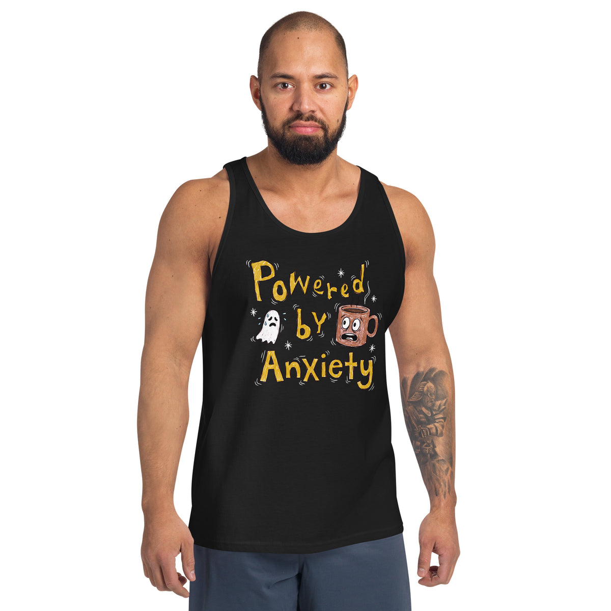 Powered By Anxiety Tank Top Orbital Clothing
