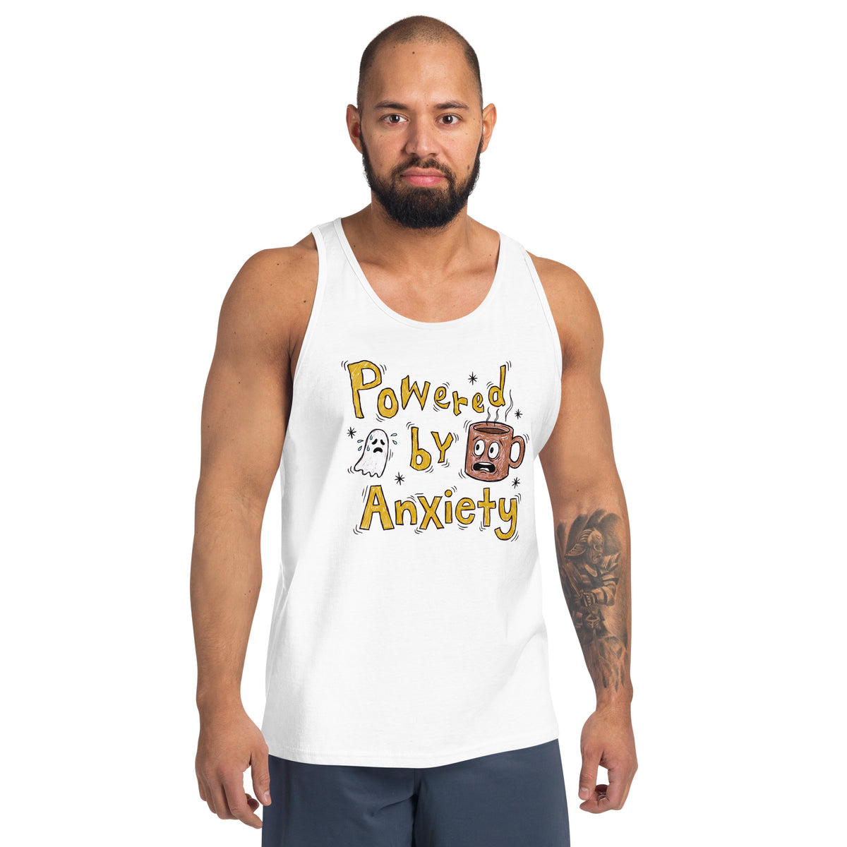 Powered By Anxiety Tank Top Orbital Clothing