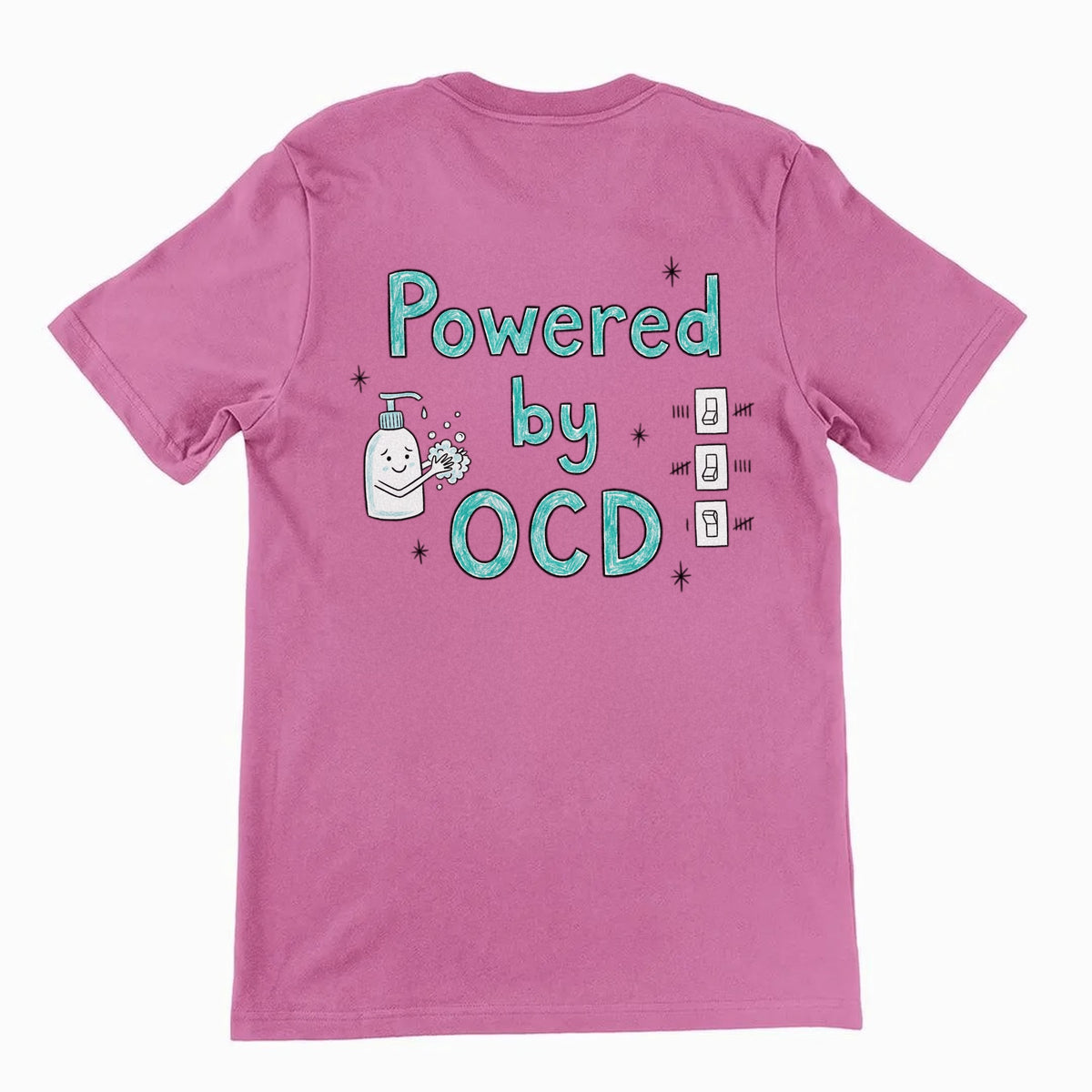 Powered By OCD T-Shirt (backprint) Orbital Clothing