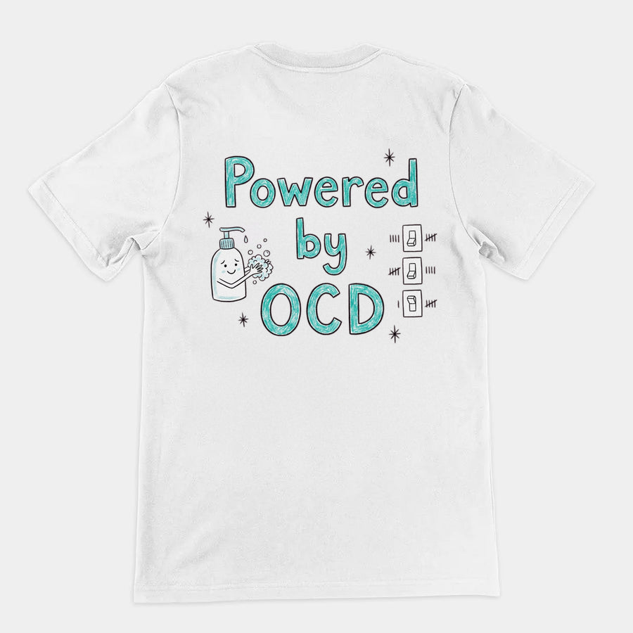 Powered By OCD T-Shirt (backprint) Orbital Clothing