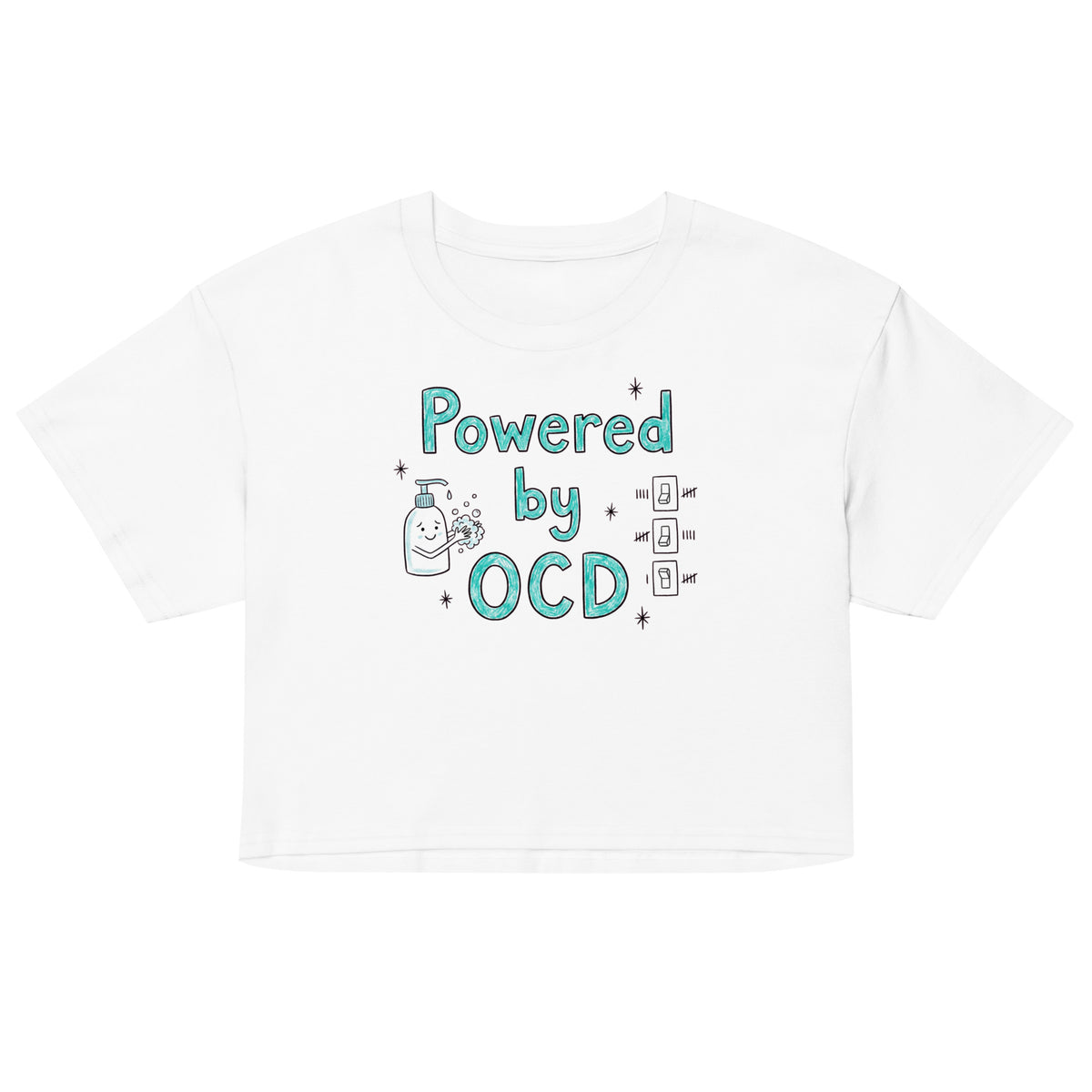 Powered By OCD Women’s crop top Orbital Clothing