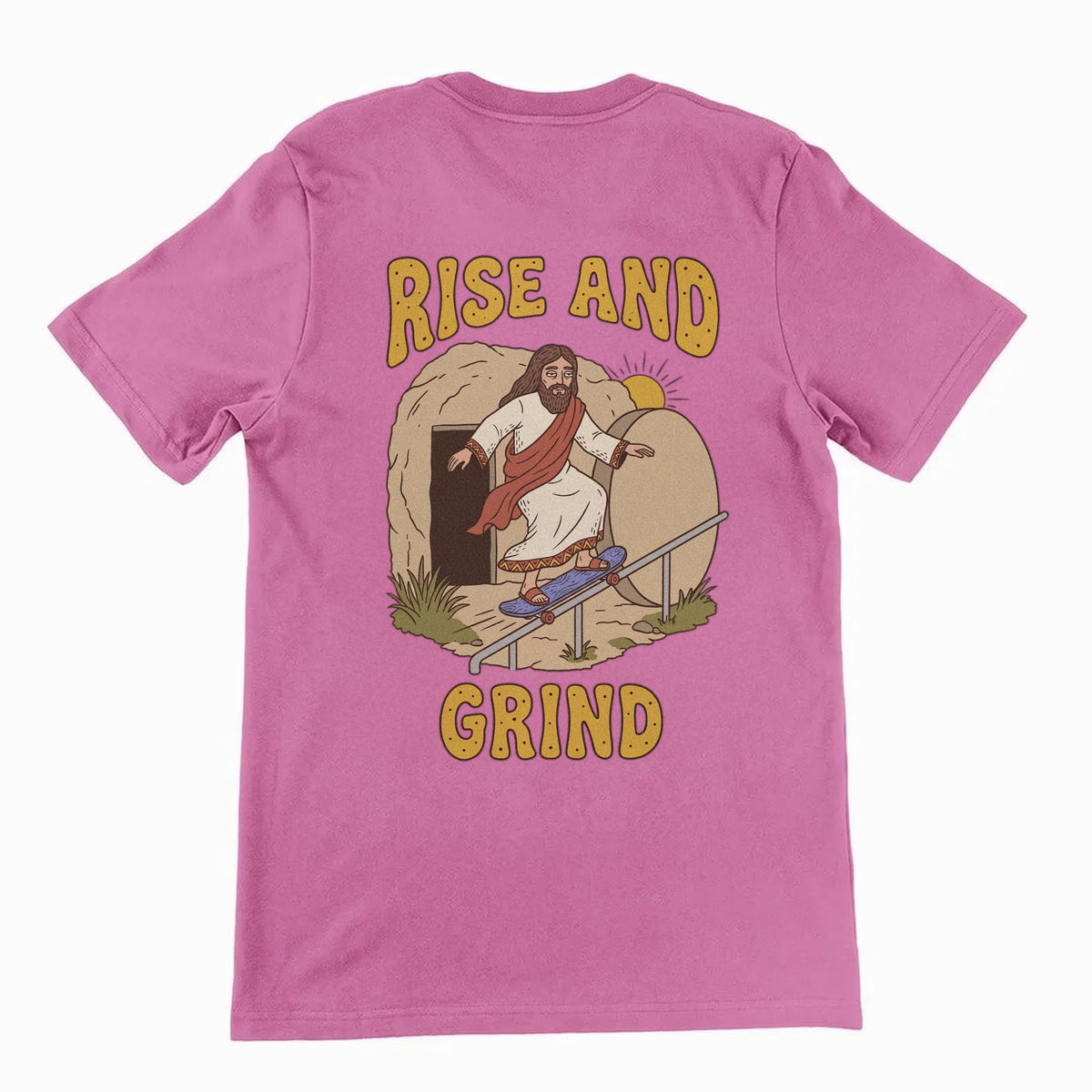 Rise And Grind T-Shirt (backprint) Orbital Clothing