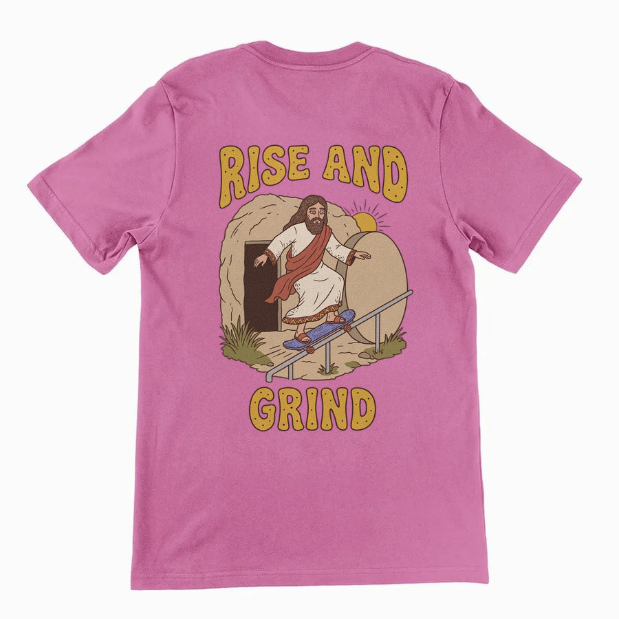 Rise And Grind T-Shirt (backprint) Orbital Clothing