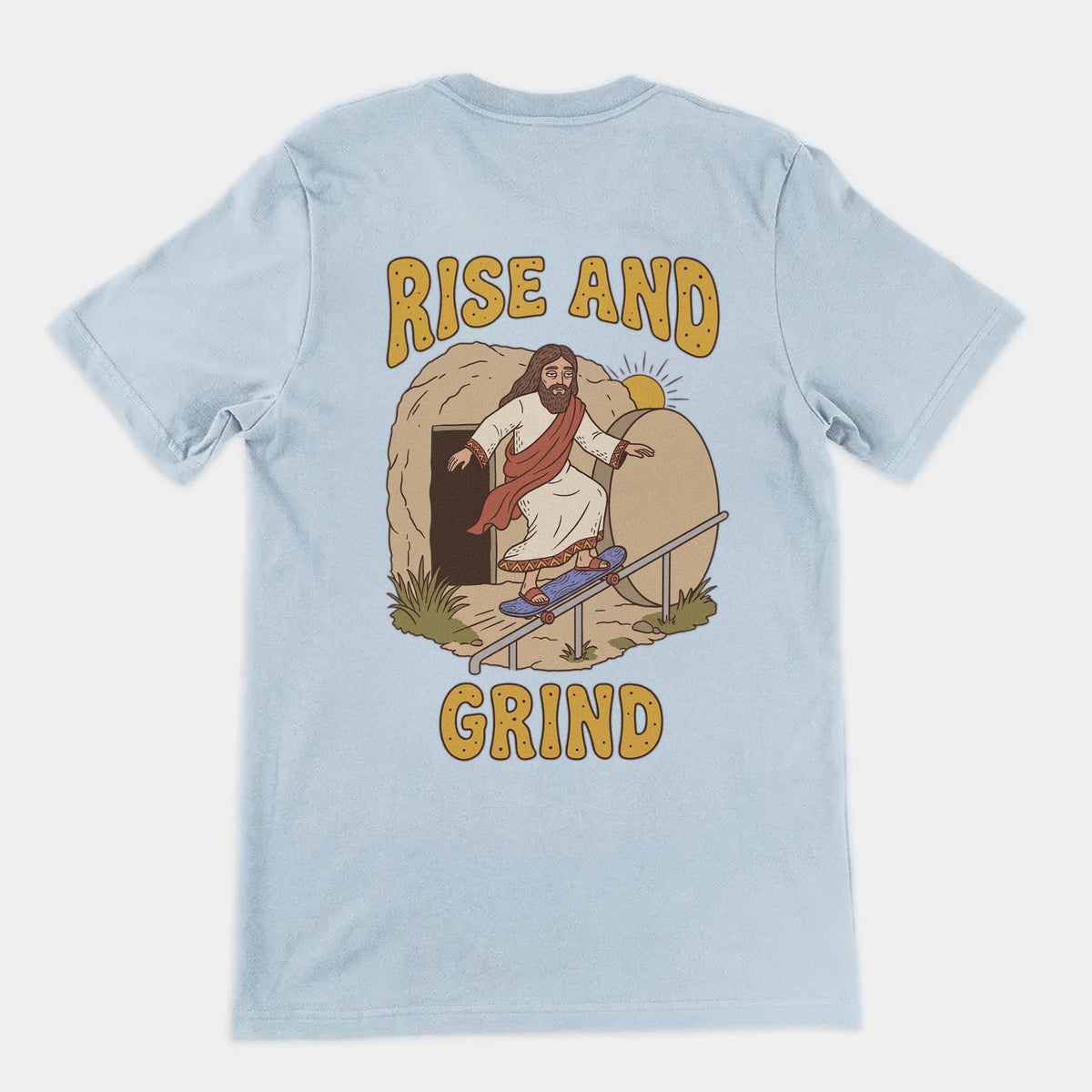 Rise And Grind T-Shirt (backprint) Orbital Clothing