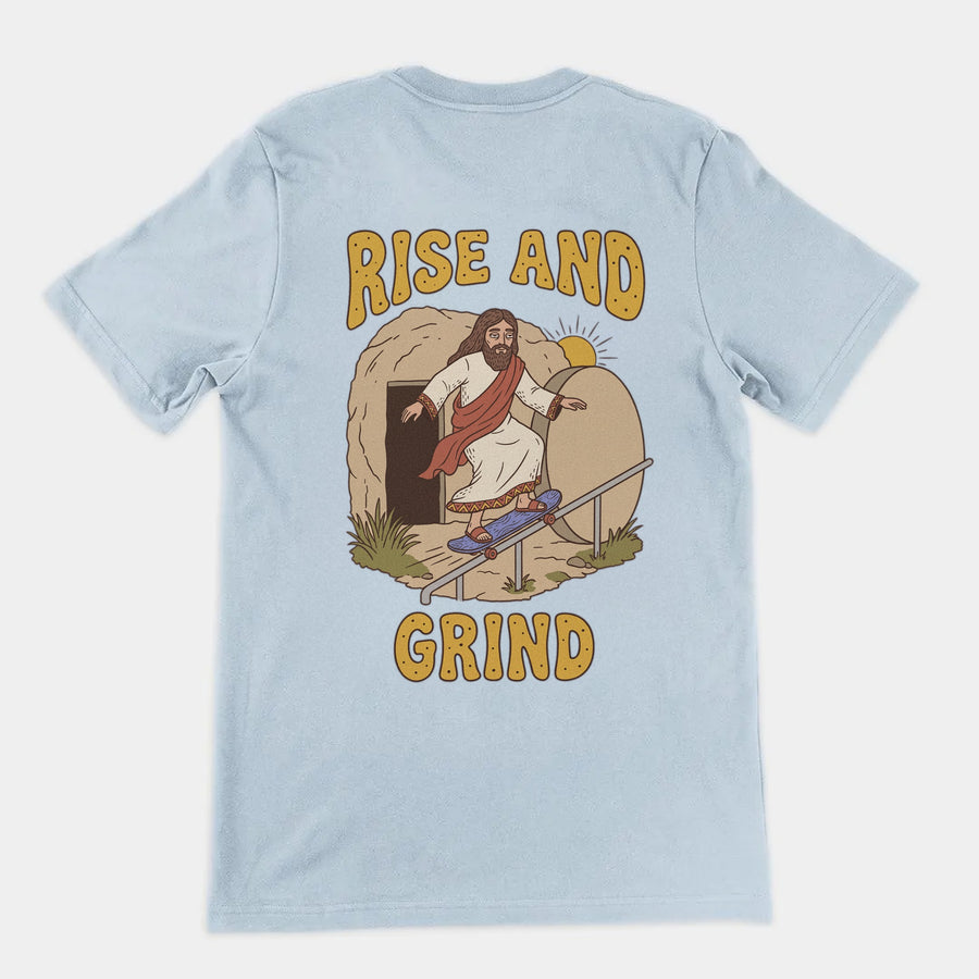 Rise And Grind T-Shirt (backprint) Orbital Clothing