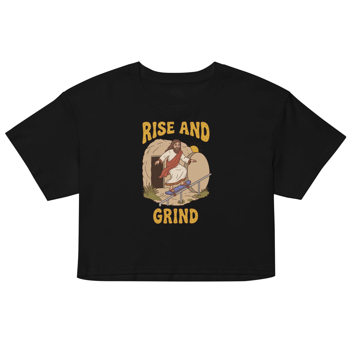Rise And Grind Women’s crop top Orbital Clothing