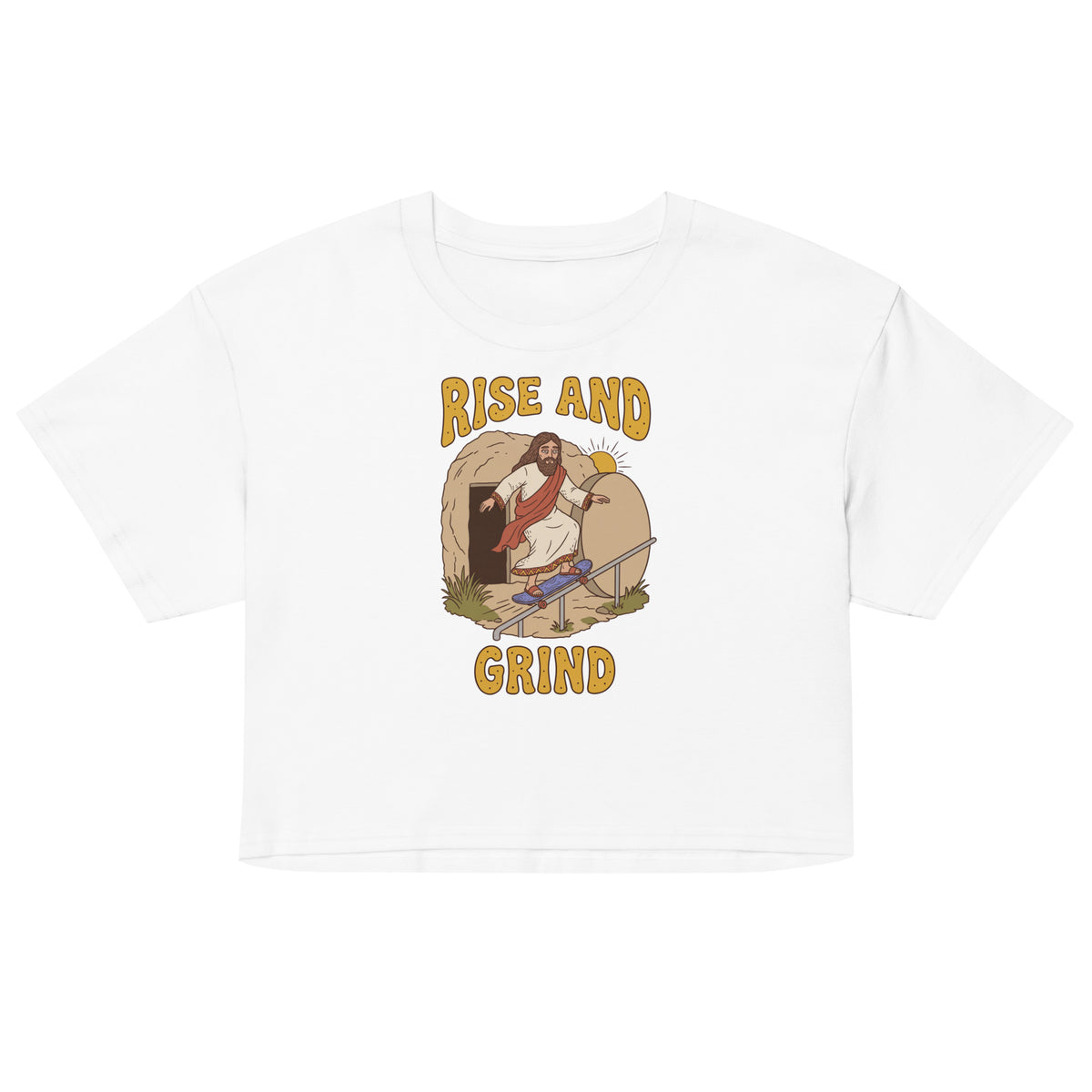 Rise And Grind Women’s crop top Orbital Clothing