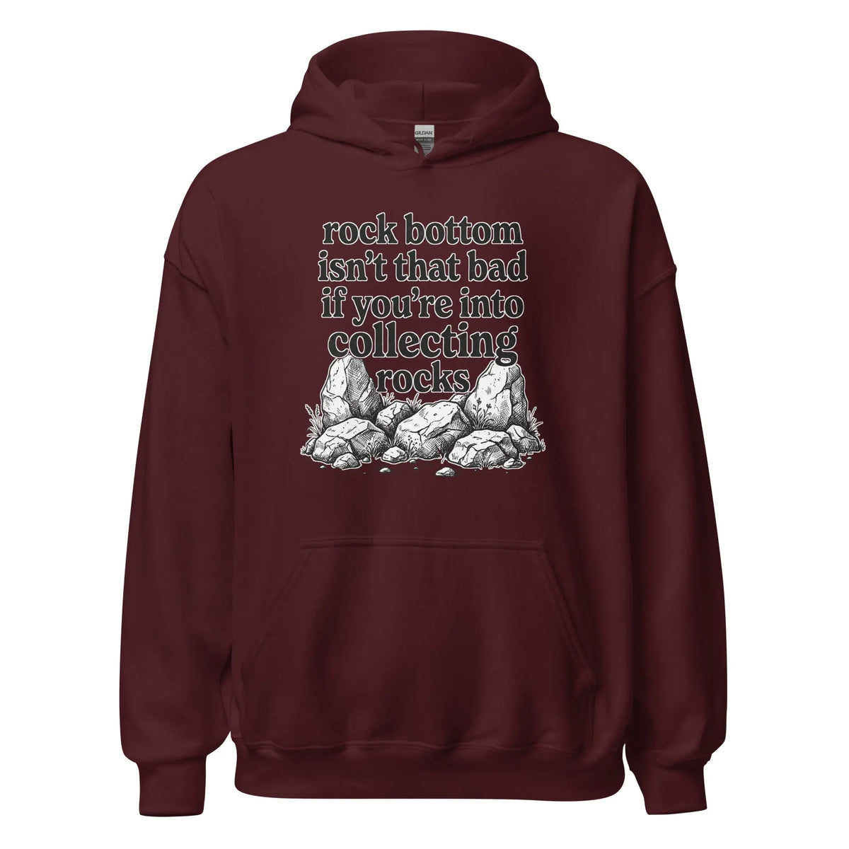 Rock bottom isn't that bad if you're into collecting rocks Hoodie Orbital Clothing