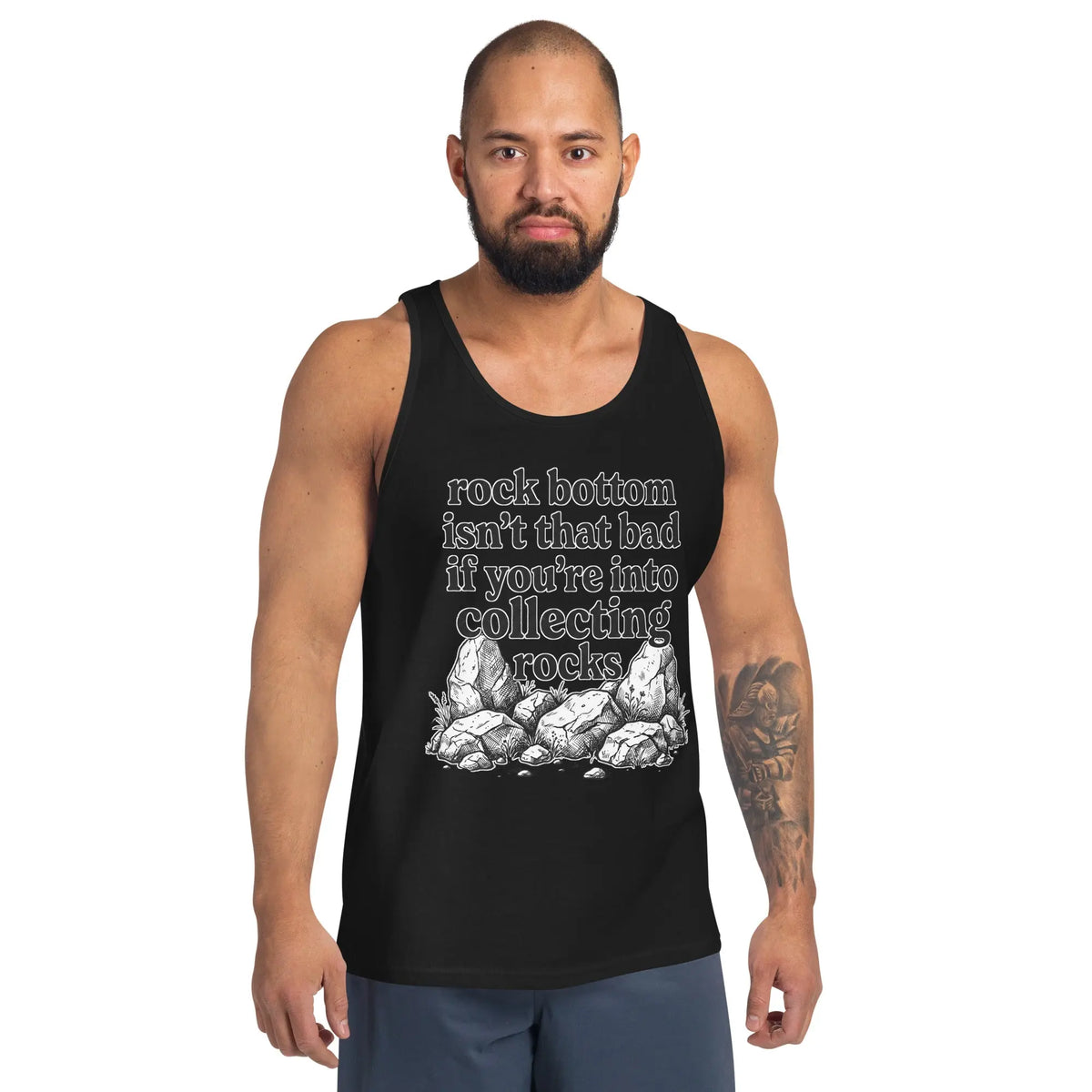 Rock bottom isn't that bad if you're into collecting rocks Tank Top Orbital Clothing