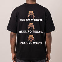 See No Weevil T-Shirt (backprint) - Black / S